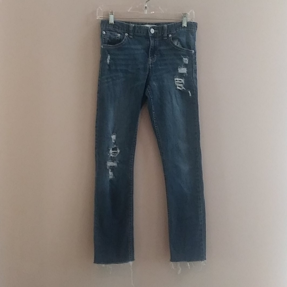 Ripped girlfriend Levi's jeans
